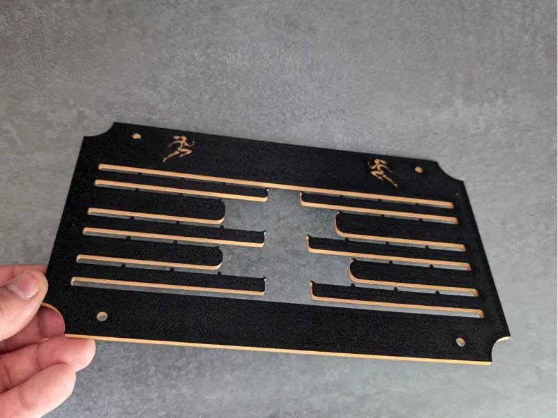 A medal holder for runners