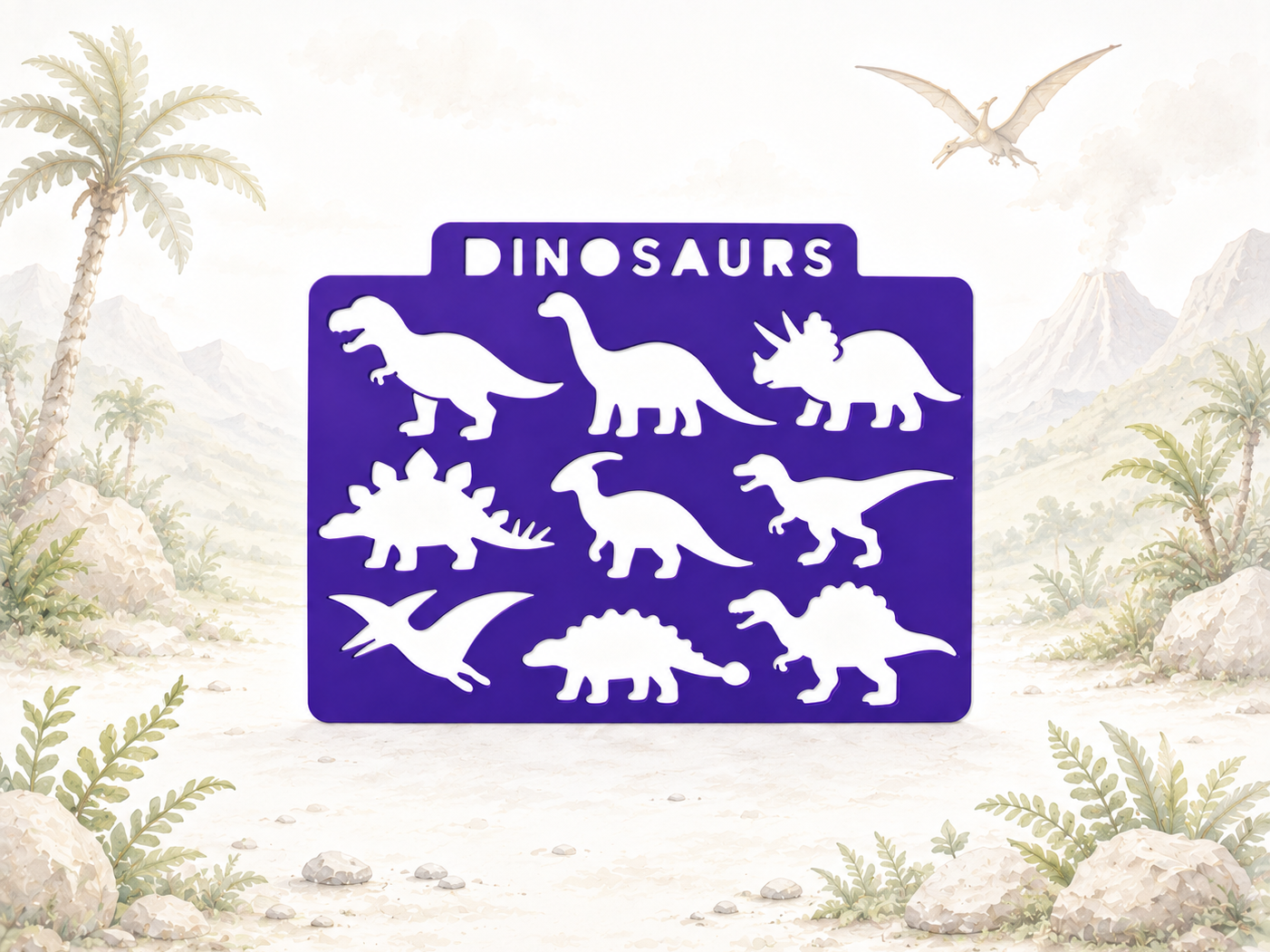 Dinosaur Stencil for Kids |Tracing Template 