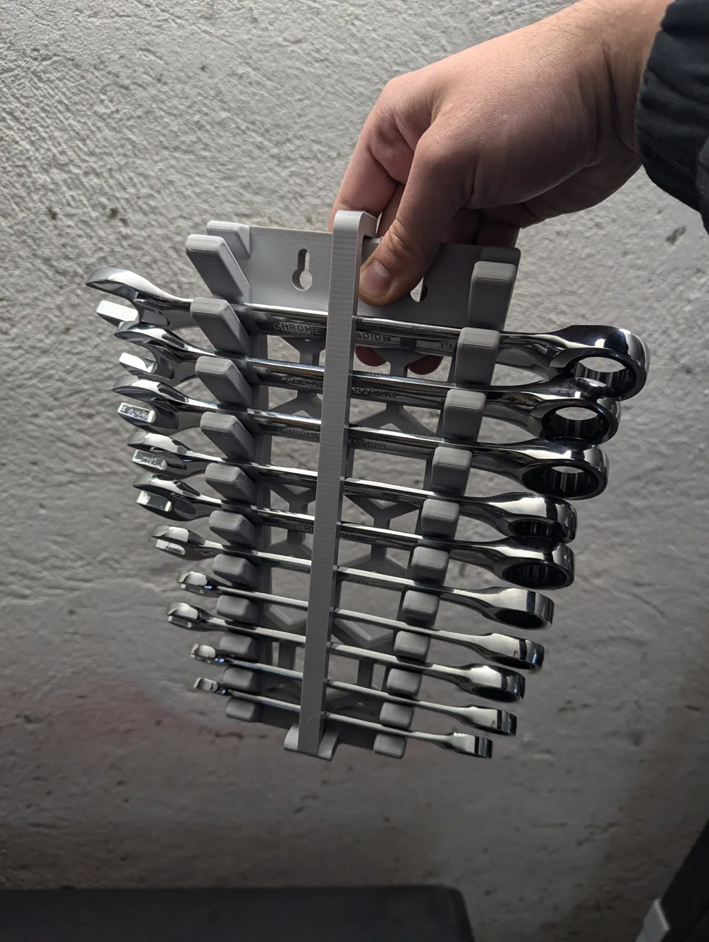 Supporto Magnetico Per Chiavi Inglesi, 2 Pezzi Organizer Per Cassetta Attrezzi, Contiene 32 Chiavi SAE E Metriche