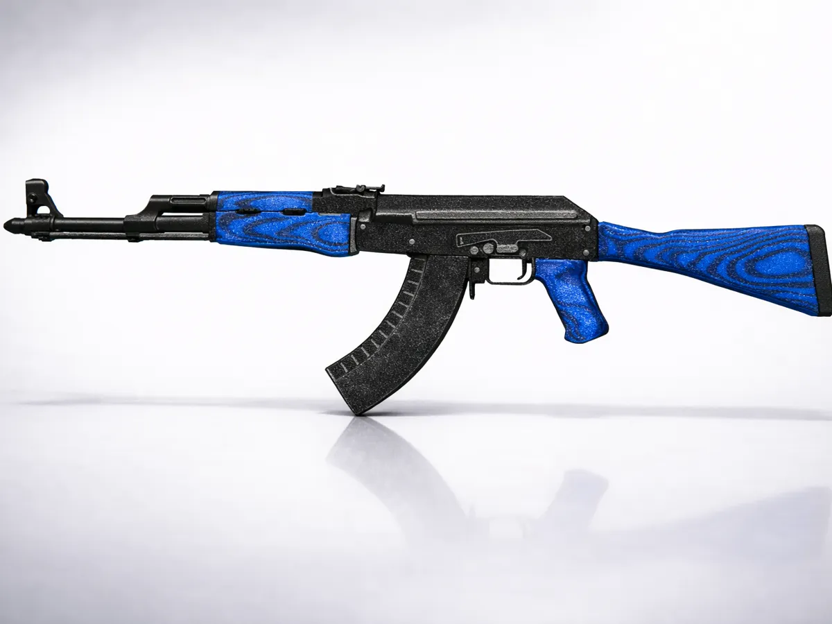 AK-47 Blue Laminate - Counter Strike - Free 3D Print Model - MakerWorld