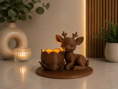 Deer Led Tealight Holder