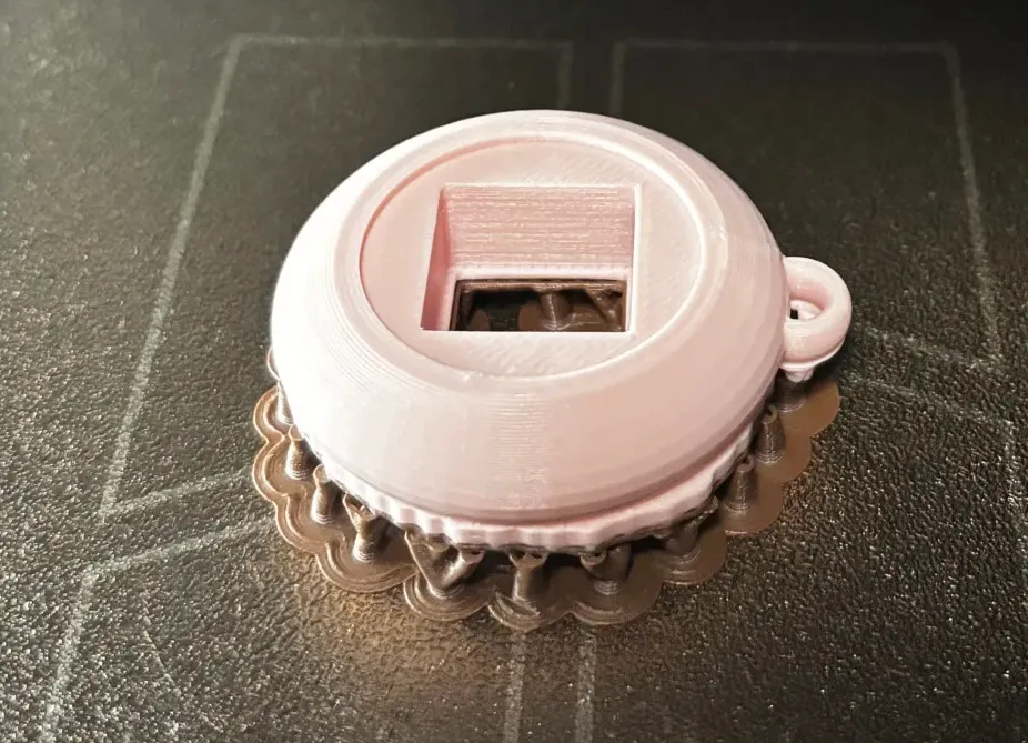 NFCtag Macaron_shaped cliker charm - Free 3D Print Model - MakerWorld
