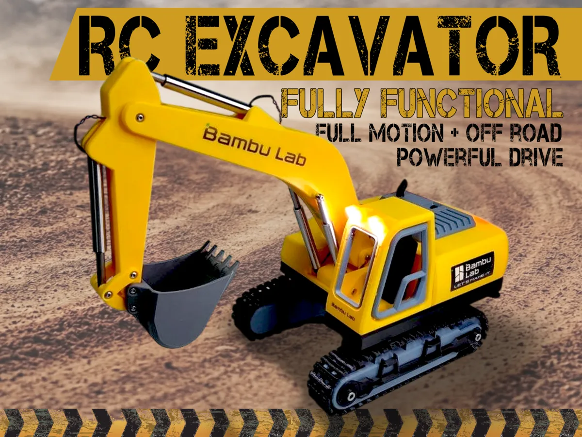 CyberBrick Excavator - Free 3D Print Model - MakerWorld