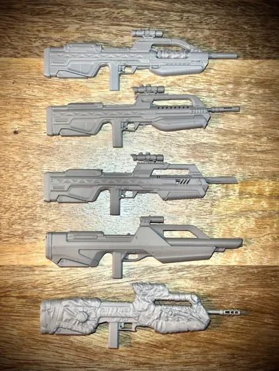 Dummy 13 BR75 Halo Battle Rifle Weapon [5 Types] - Free 3D Print Model ...