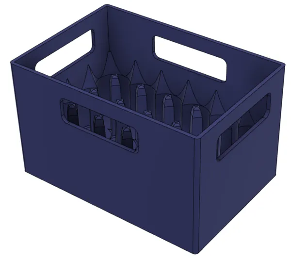 Caisse empilable pour 24 bouteilles
