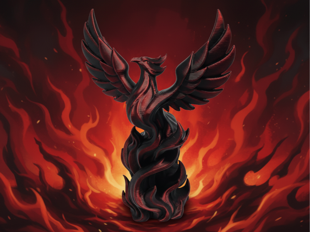 Phoenix Rising Figurine - Flame Phoenix Statue