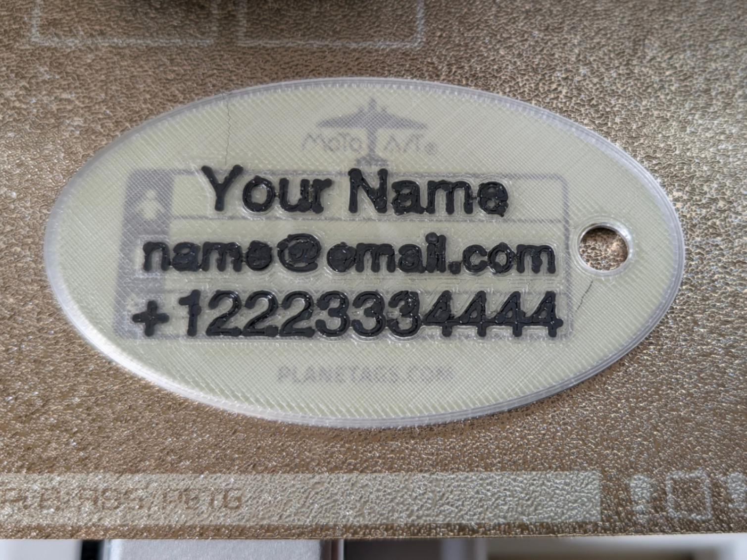 Planetags Back Shell Custom Luggage ID Tag