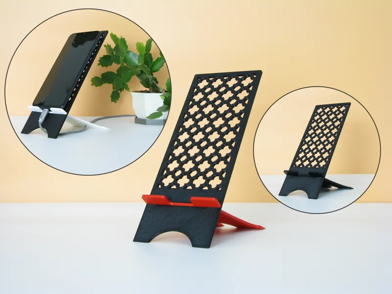 Mobile phone stand - gothic lattice