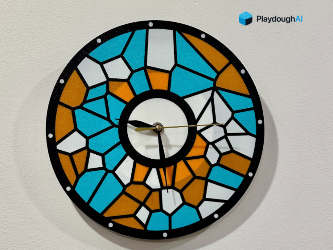 A modern voronoi wall clock