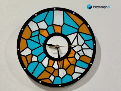 A modern voronoi wall clock
