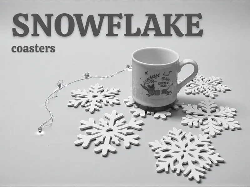 Snowflake Christmas Coaster Set