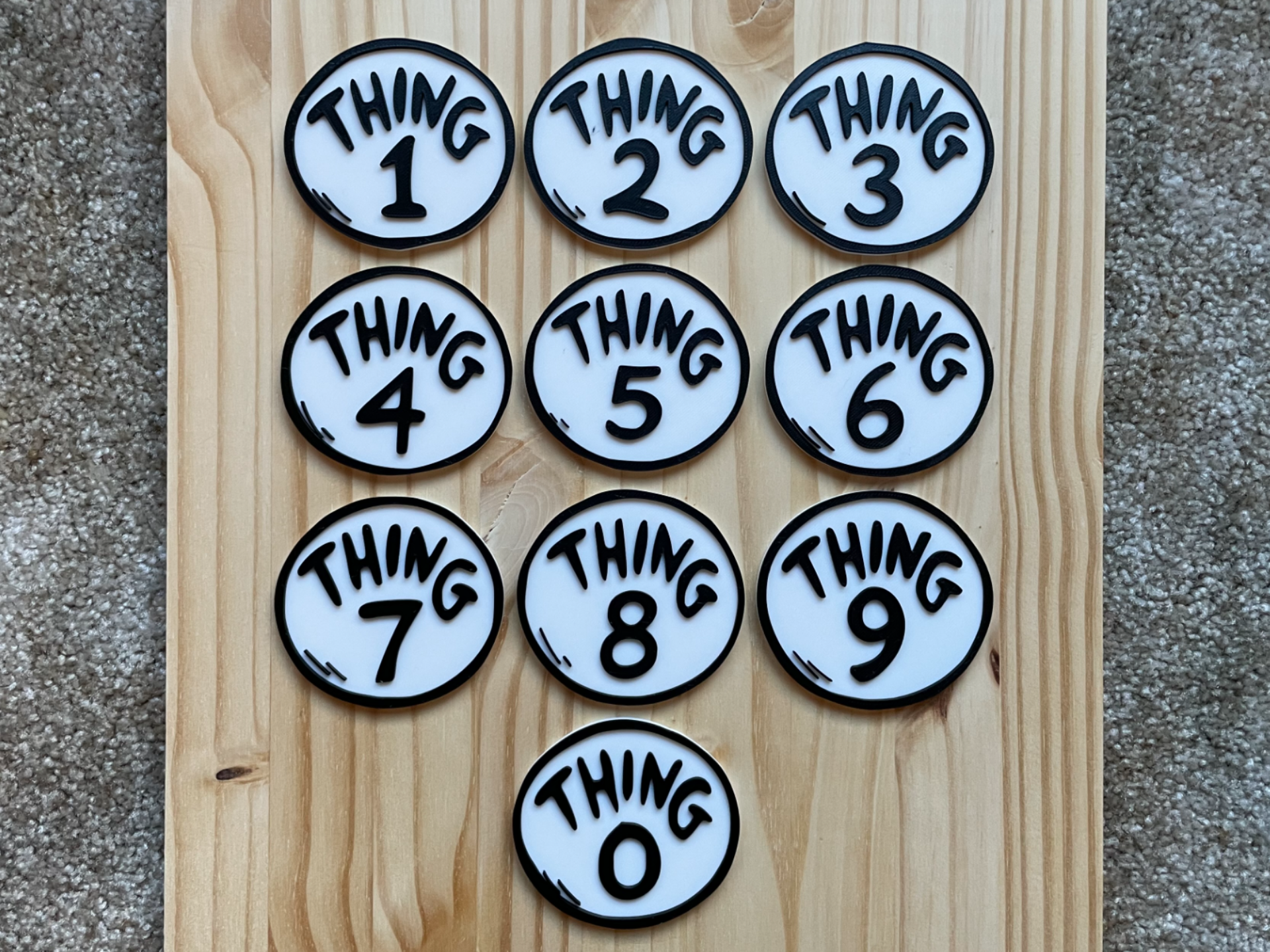Thing 0-9 Logo/Badge | Dr. Seuss
