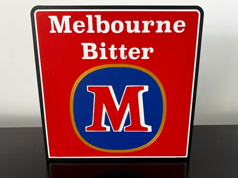 Melbounre Bitter old style logo light box