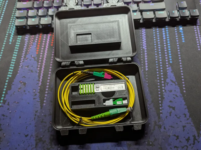 SnapLock Box for GPON SFP w/ Attenuators & Cable