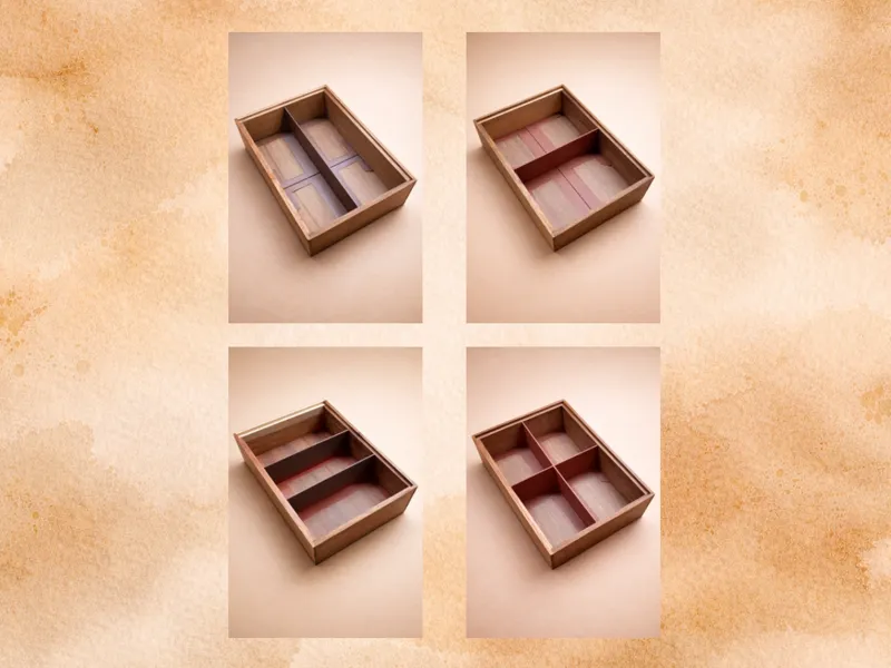 Modular Tray Inserts for Wooden Boxes (23x15x6cm)