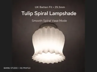 Tulip Lampshade for UK Batten Holder (29.3mm)
