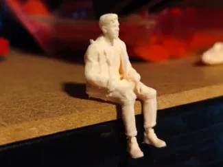 Seated Man Figure Jacket Dioramas & Scale Models