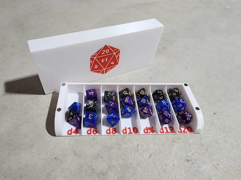 TTRPG Session Dice Organizer Tray with Lid