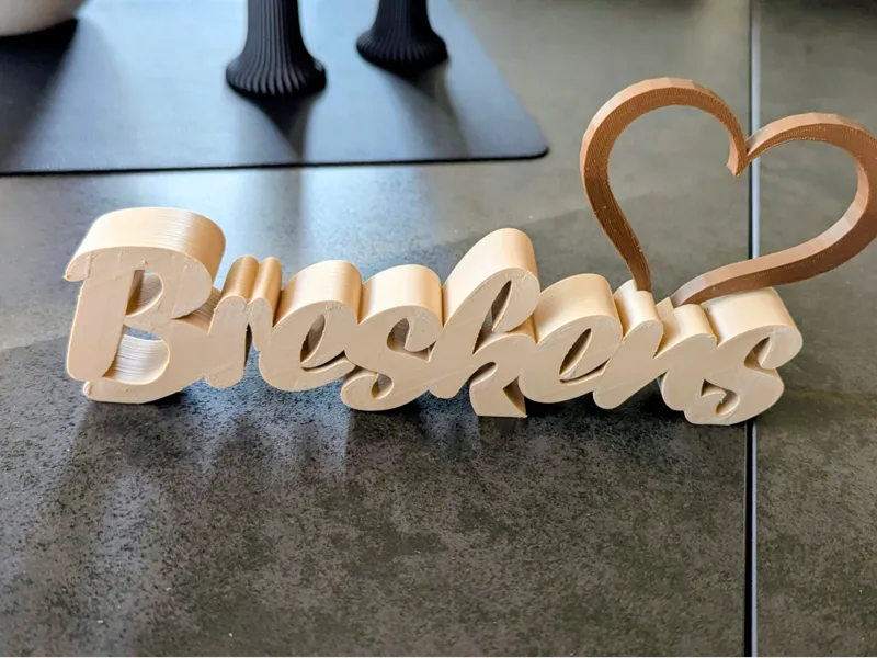 Breskens Niederlande Schriftzug mit Herz