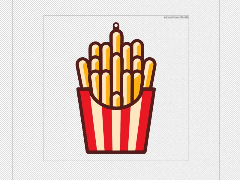 French Fries key chain
