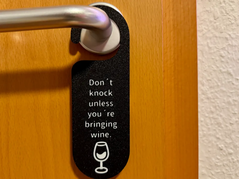 Door sign / door hanger "Wine" by sascha.flaemig MakerWorld: Download ...