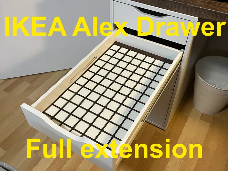 IKEA Alex drawer full extension upgrade
