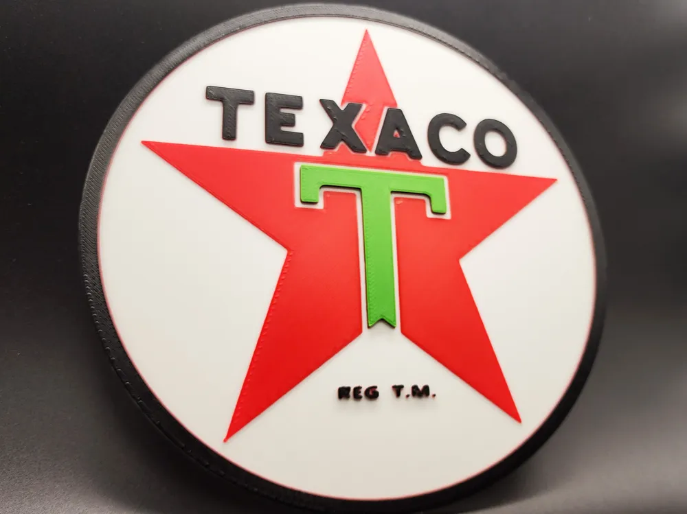 Vintage Texaco Sign - 4 Colors by TripleGWorkshop - MakerWorld