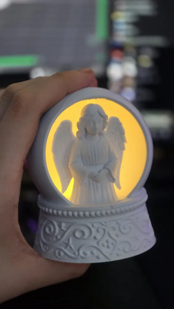Glowing Angel Snowglobe by DQM1N1K MakerWorld: Download Free 3D Models