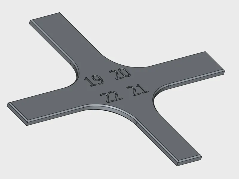 Geuge for curved corners, diameter 11mm - 26mm