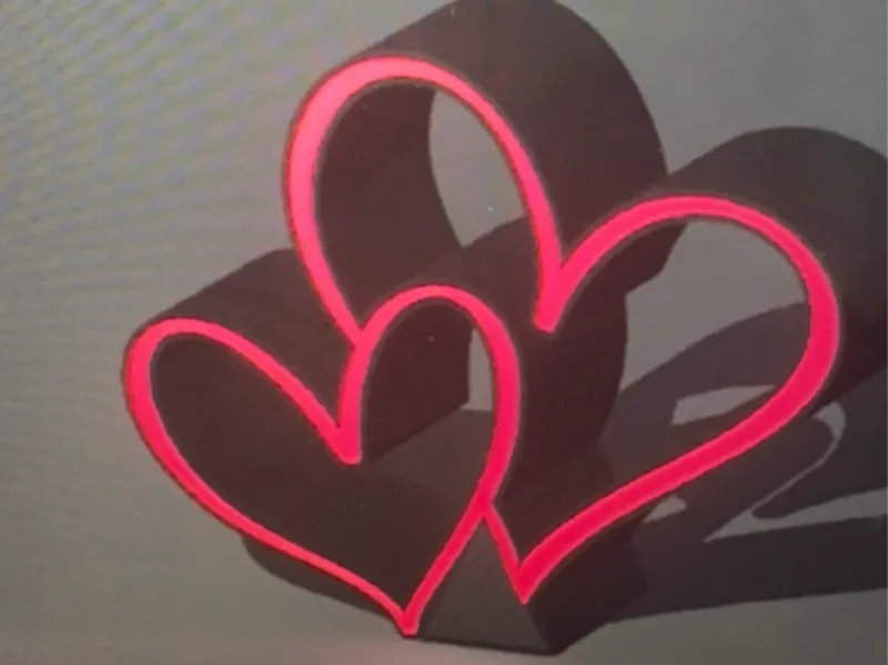 Lampada doppio cuore