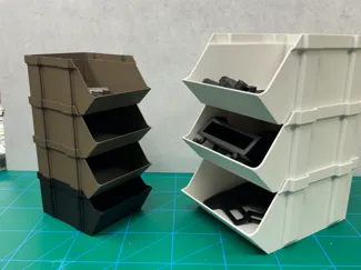 Stackable Storage Bin/Box (Scalable) No Supports