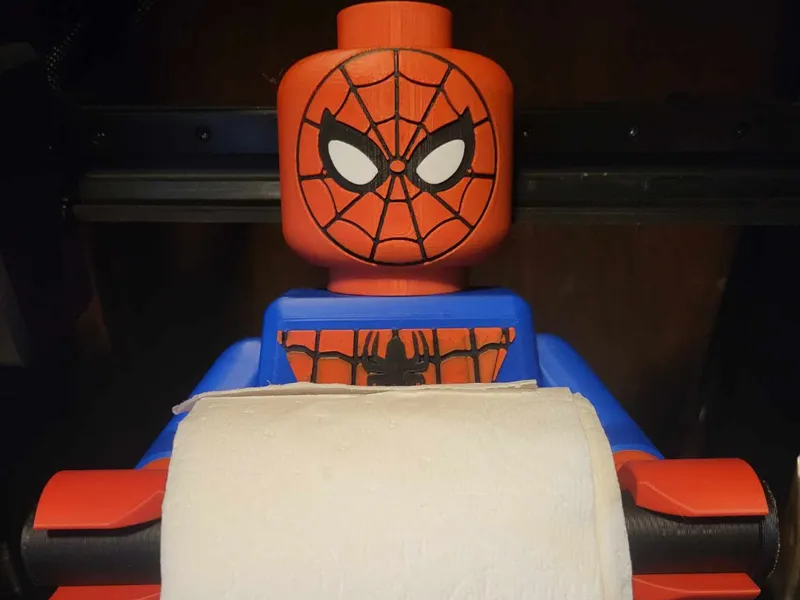 LEGO_Spiderman Toilet Paper Holder
