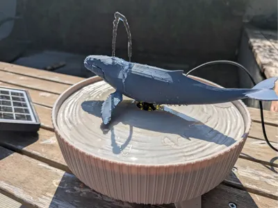 Solar Fountain Whale