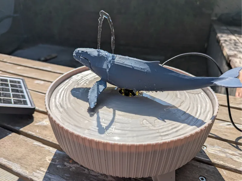 Solar Fountain Whale