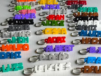 Llavero con nombre personalizado.