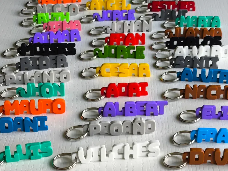 Llavero con nombre personalizado.