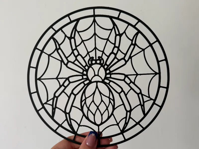 Décoration murale effet vitrail - Spider