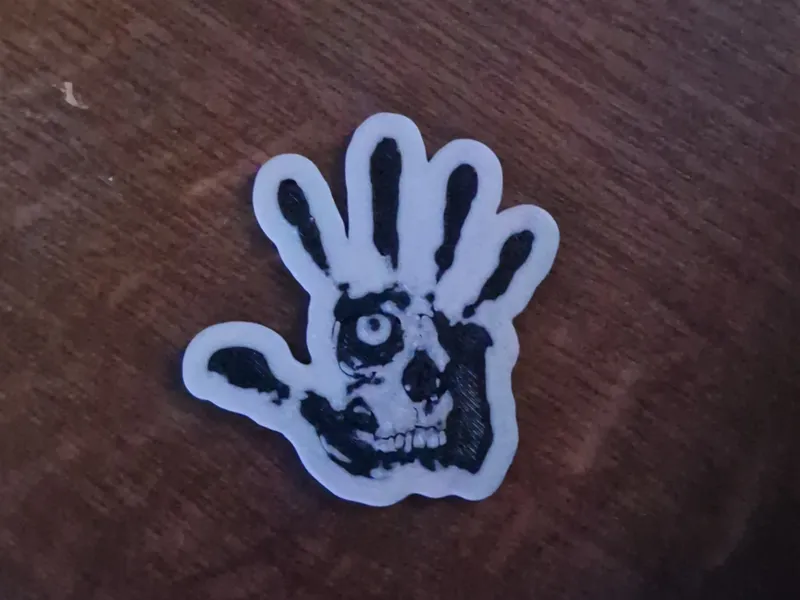 Skull Hand Logo 2 Farben