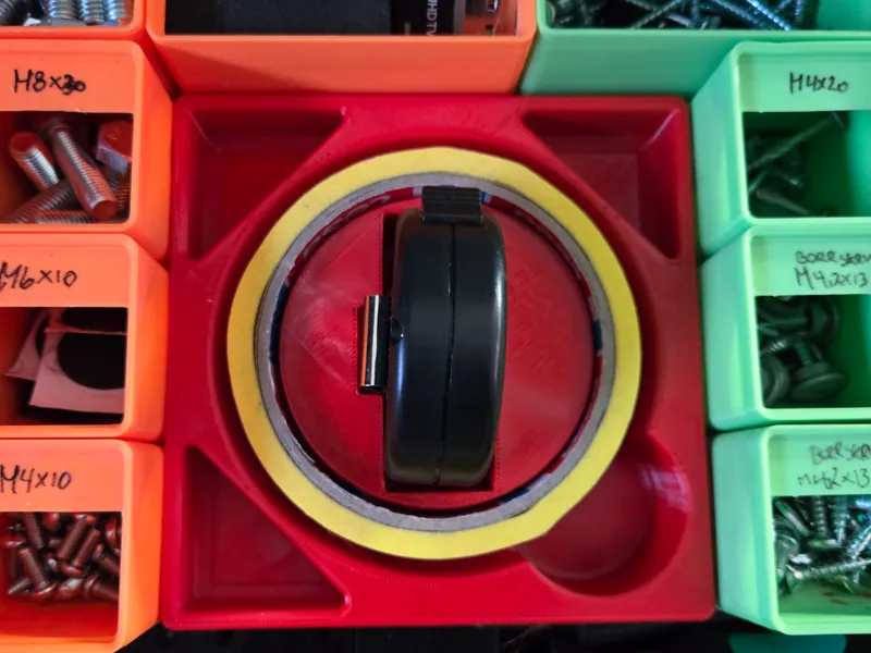 Gridfinity Tape and Tapemeasure 3x3x1