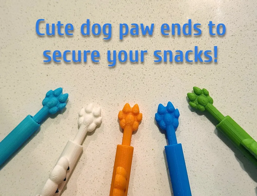 Peeking Puppy Chip Clips (profile for cat version) - Free 3D Print ...