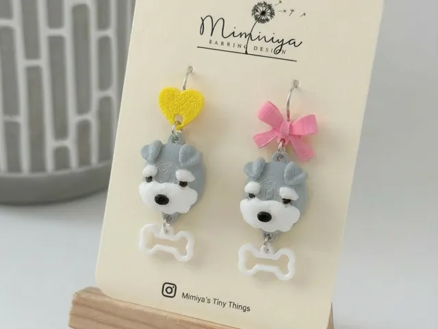 cute tiny dog earring