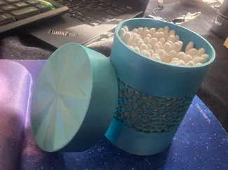 Cute Partially Voronoi jar- Q-Tips/Pens/Pencils!