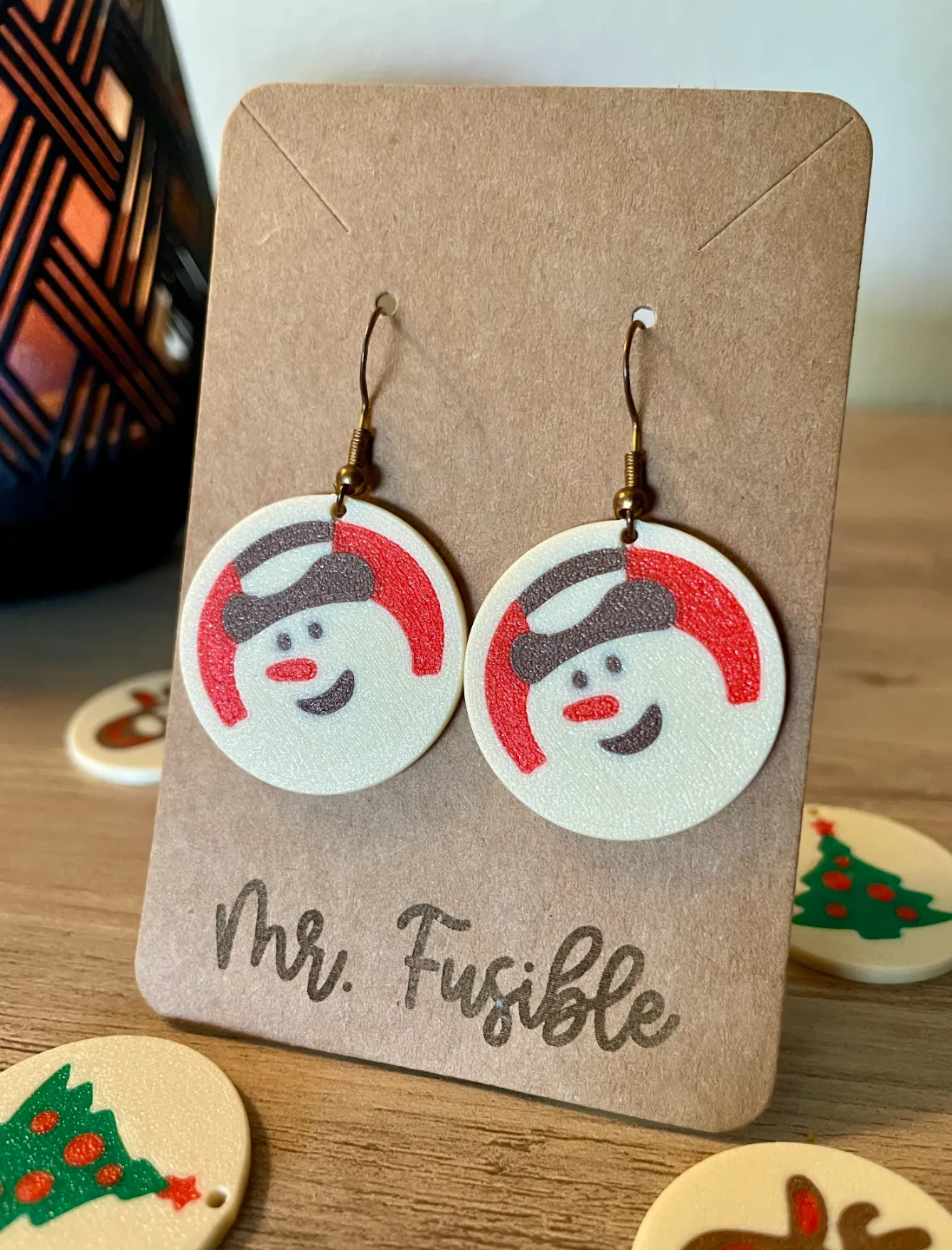 Pillsbury Sugar cookie earrings_Snowman view 2