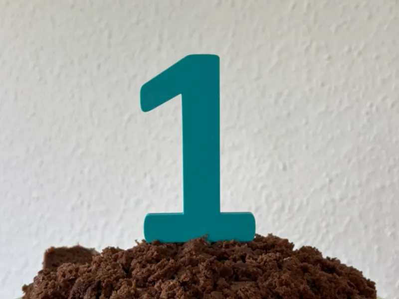 Geburtstagszahl 1 Kuchen