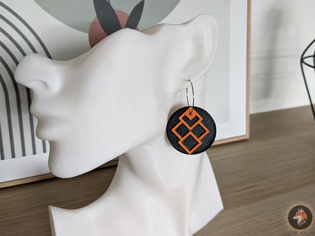 Boucles d’oreilles "Trilosanges"