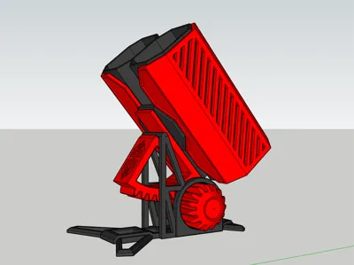 Land-based missile launcher pen holder
