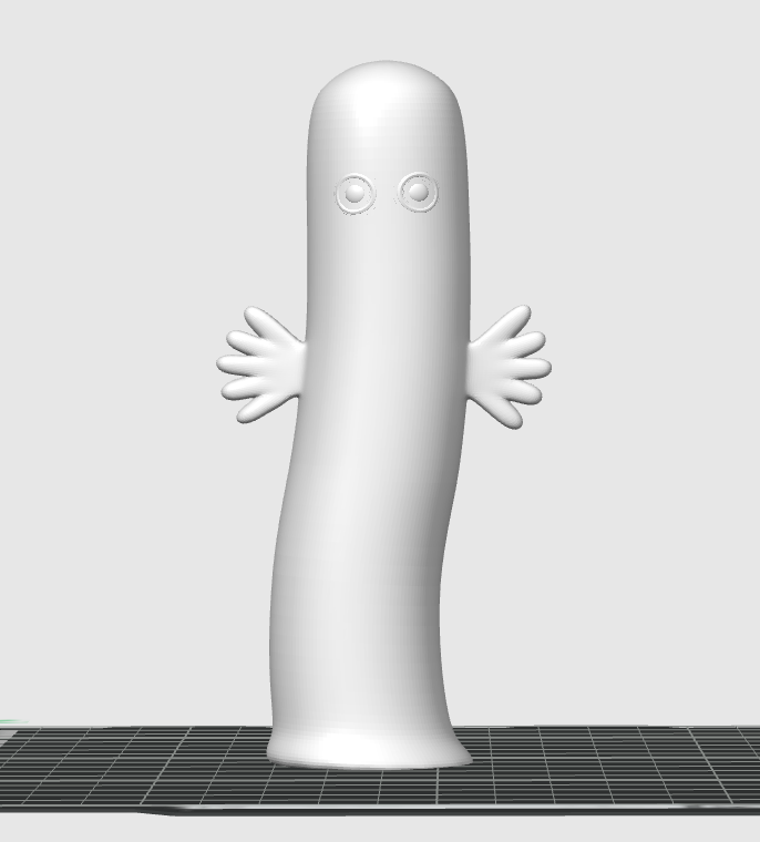 Miniatura 2 do modelo 3D ニョロニョロの一輪挿し（ムーミン）