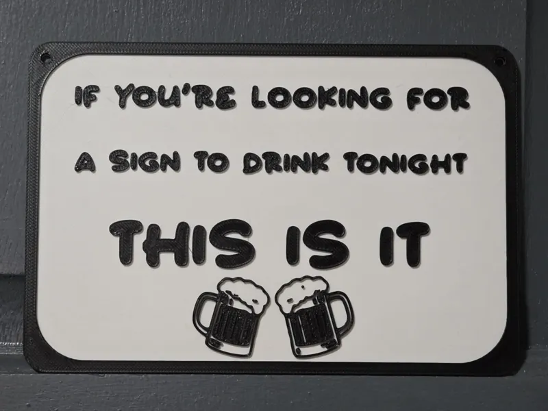 Funny Drinking Sign Deco