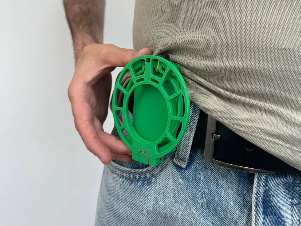 Foldable belt drink holder view 2