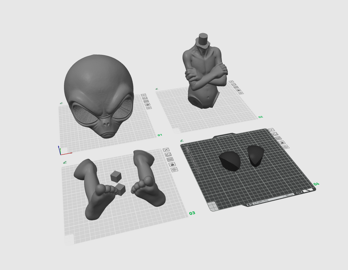 Miniatura 2 do modelo 3D Grumpy Alien